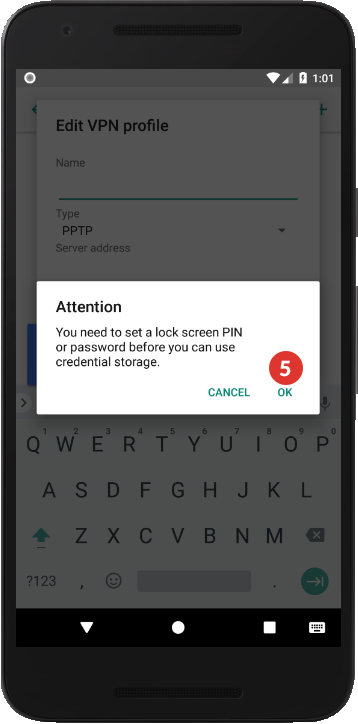 How to set up L2TP VPN on Android Oreo: Step 5