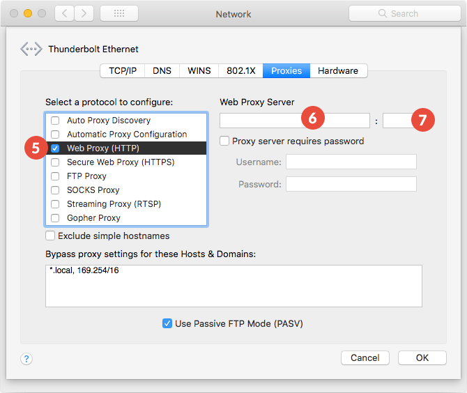 safari proxy settings mac